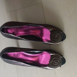 Bronze platform stilletoes